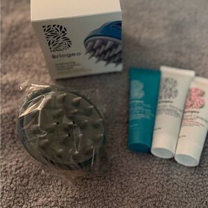 Briogeo Hair Care Trio with Blue, White, and Pink Accents